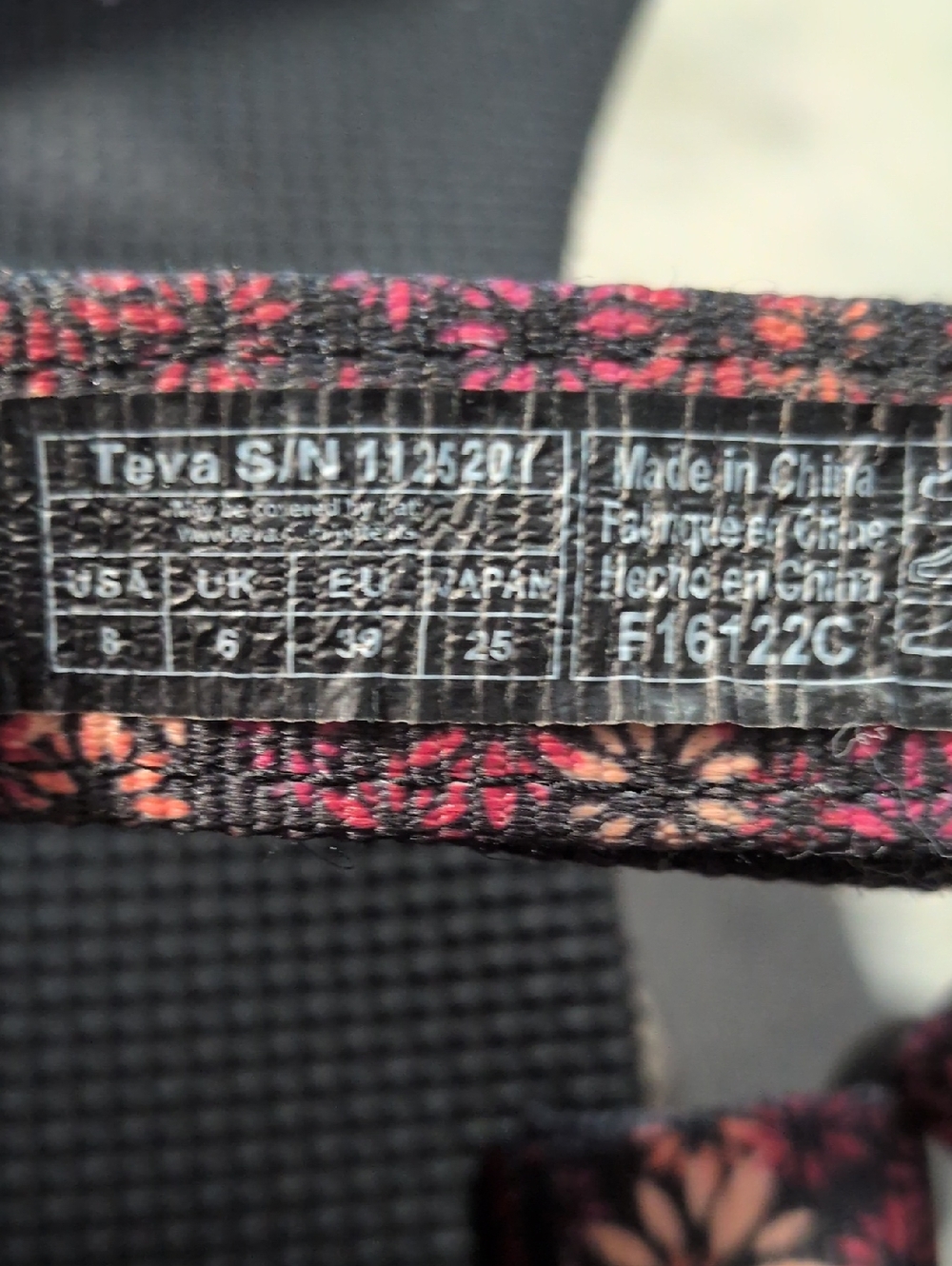 Teva Women's Floral Strap Sandal - Pink and Black - Picture 9 of 10
